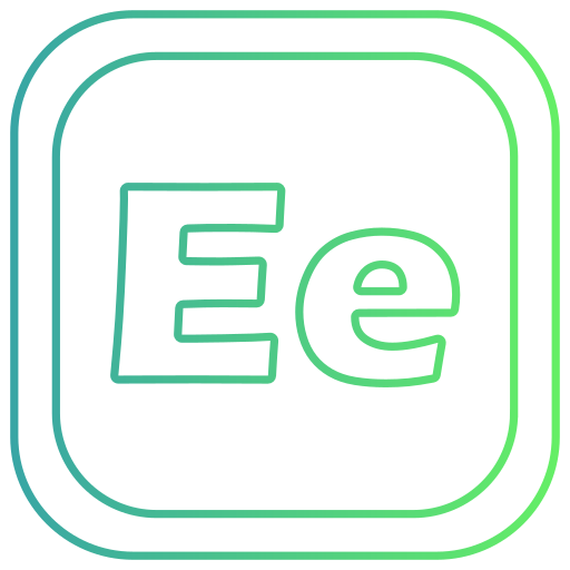 文字e Generic gradient outline icon