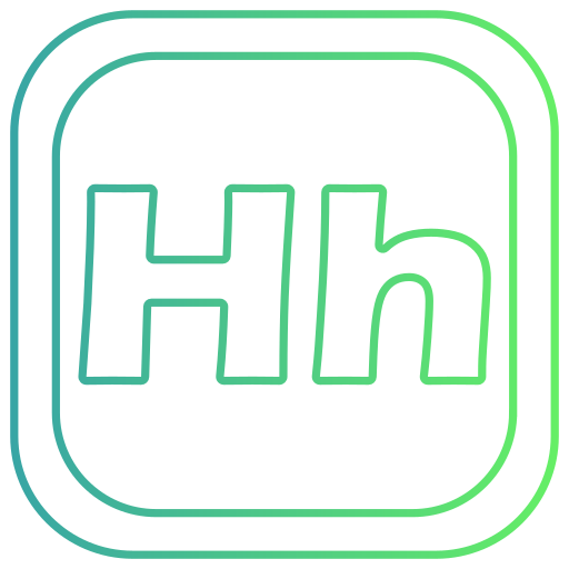 lettera h Generic gradient outline icona