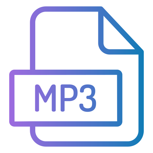 Mp3 Generic gradient outline icon