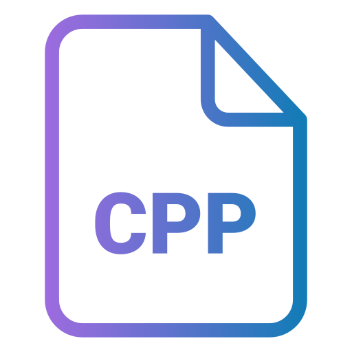cpp Generic gradient outline icon