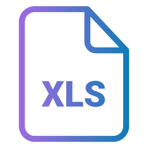 Xls Generic gradient outline icon