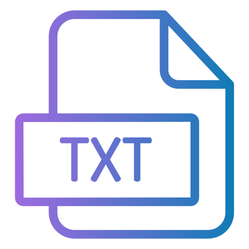 txt Generic gradient outline icon