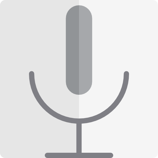 microfoon srip Flat icoon