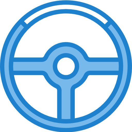Steering wheel itim2101 Blue icon