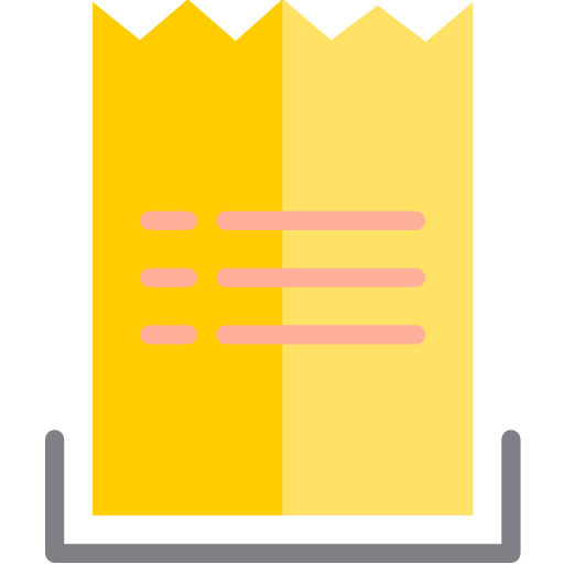 kassenbon srip Flat icon