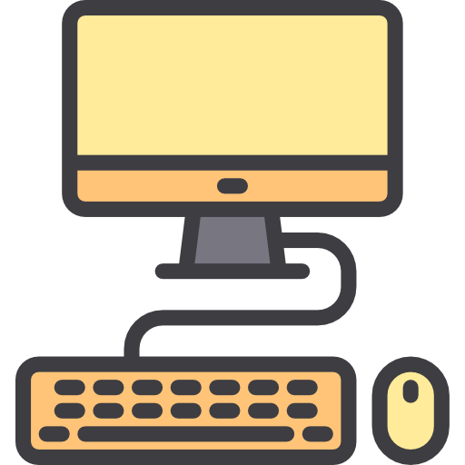 Desktop computer itim2101 Lineal Color icon