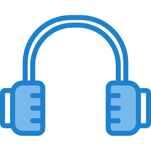 Headphones itim2101 Blue icon