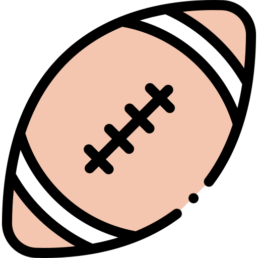 rugby Detailed Rounded Lineal color icon