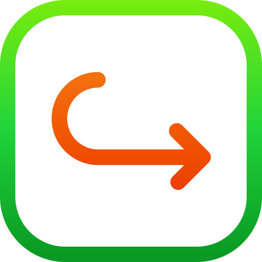 Turn right Generic gradient outline icon