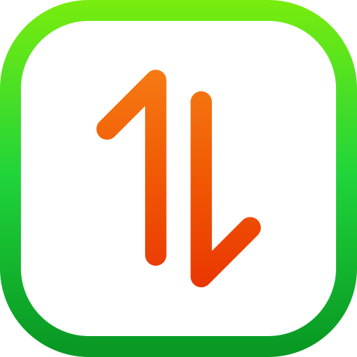 Up and down arrow Generic gradient outline icon