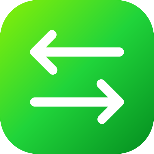 Left and right arrows Generic gradient fill icon