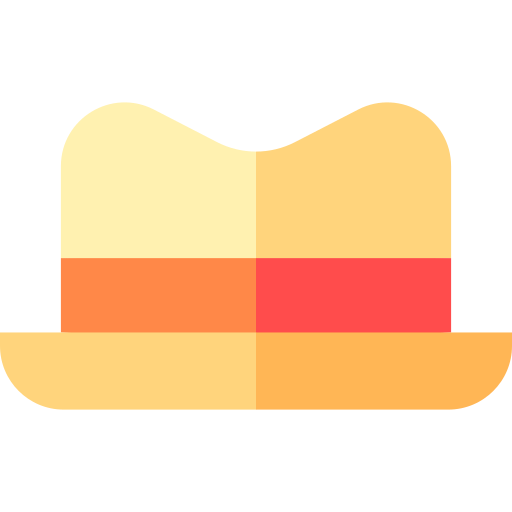 Fedora hat Basic Straight Flat icon