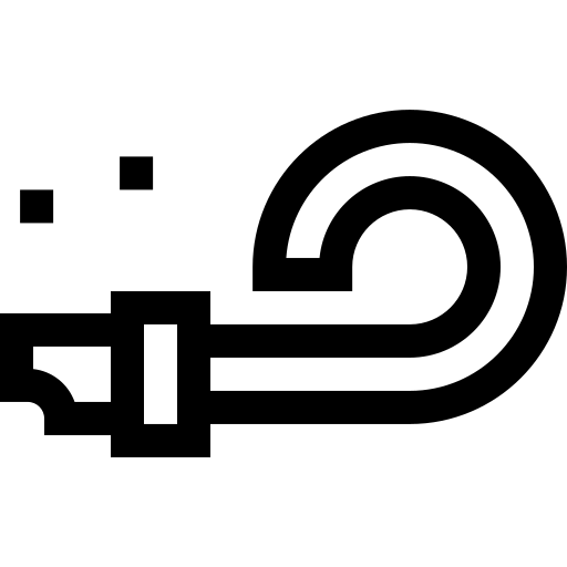 partij fluitje Basic Straight Lineal icoon