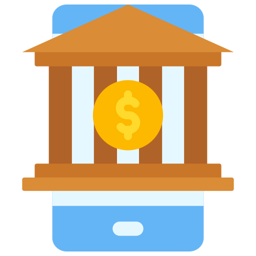 Mobile banking Generic color fill icon