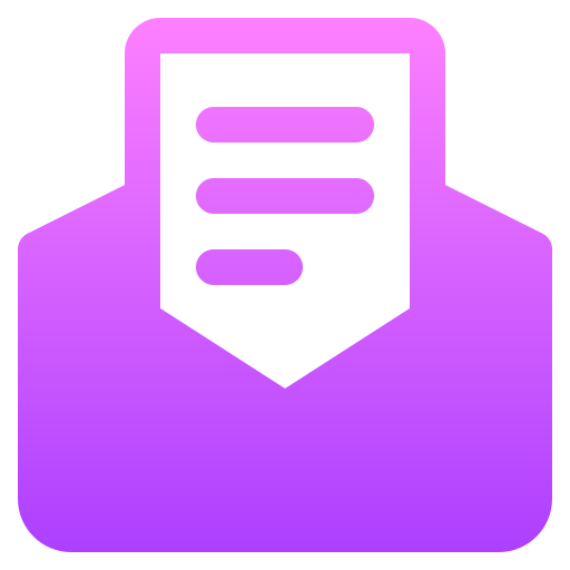 apri e-mail Generic gradient fill icona