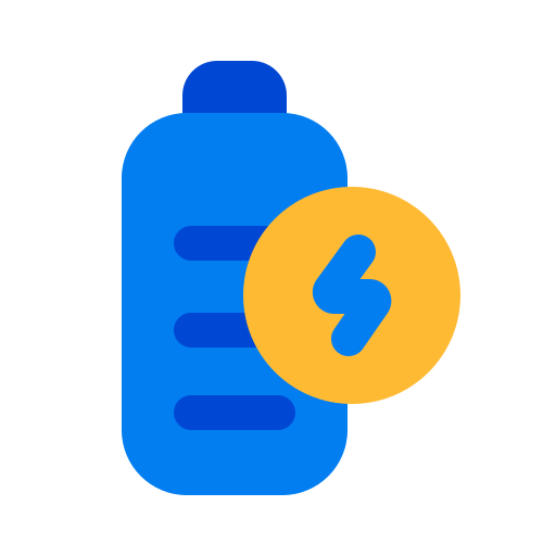 Battery charging Generic color fill icon