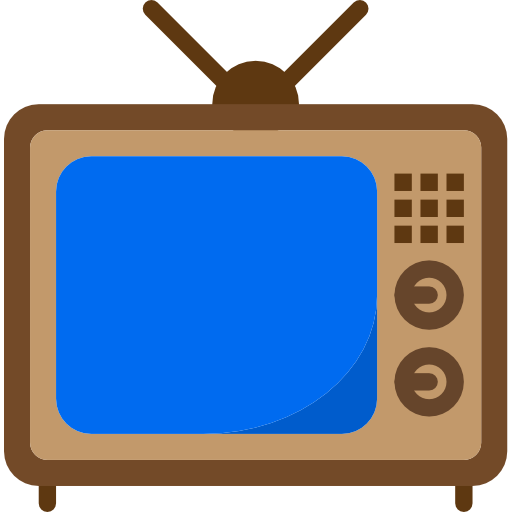 televisione srip Flat icona