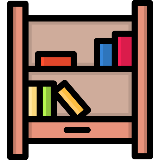 Bookshelf Berkahicon Lineal Color icon