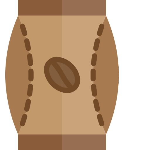 Кофейные зерна srip Flat иконка