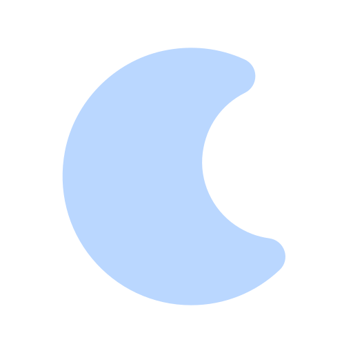 pół księżyc Generic color fill ikona