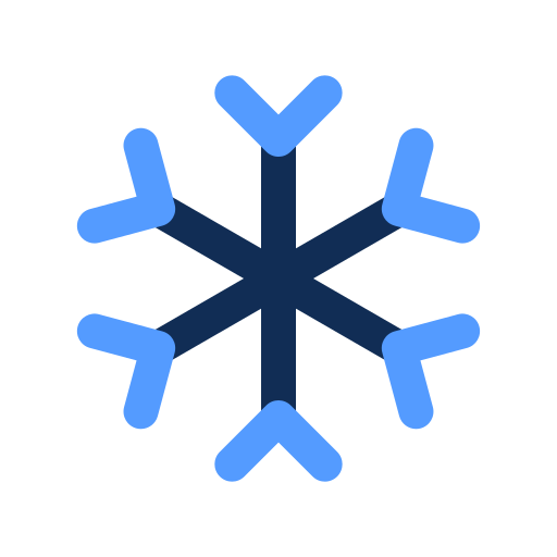 sneeuwvlok Generic color outline icoon
