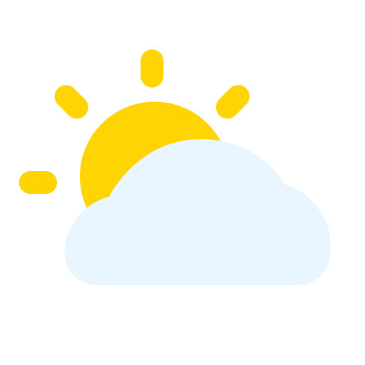 구름과 태양 Generic color fill icon