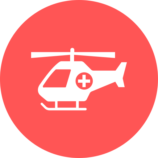 Medical helicopter Generic color fill icon