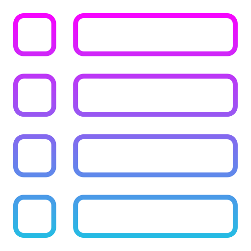 menu Generic gradient outline icoon
