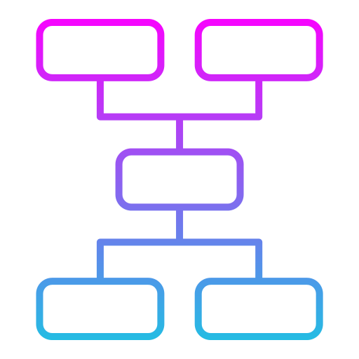 structure hiérarchique Generic gradient outline Icône