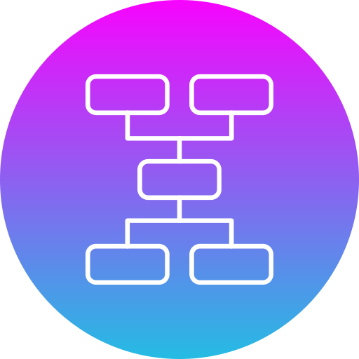 hiërarchische structuur Generic gradient fill icoon
