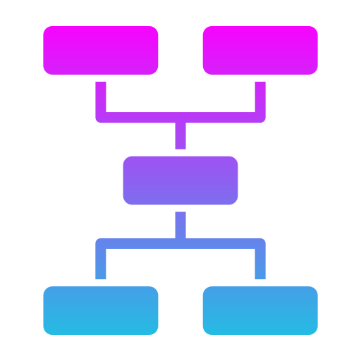 Иерархическая структура Generic gradient fill иконка