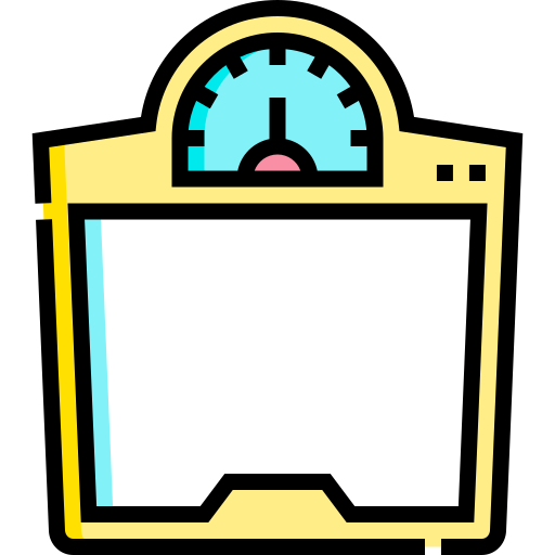 체중계 Detailed Straight Lineal color icon