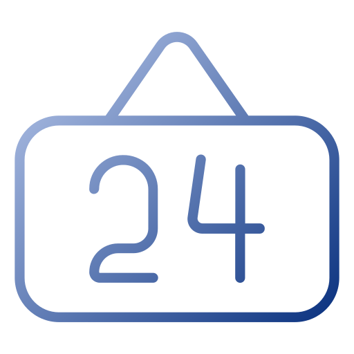 Open 24 hours Generic gradient outline icon