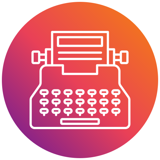 Typewriter Generic gradient fill icon