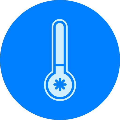 koude temperatuur Generic color fill icoon