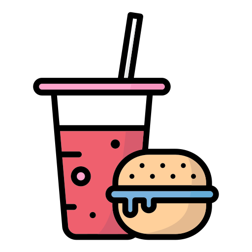 ファーストフードのハンバーガー Generic color lineal-color icon