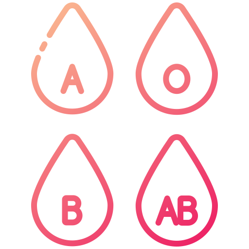 tipo de sangre Generic gradient outline icono