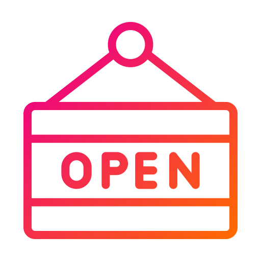 Open sign Generic gradient outline icon