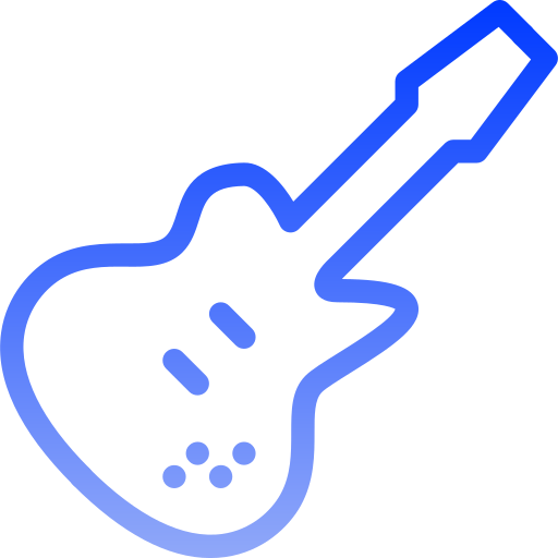chitarra Generic gradient outline icona
