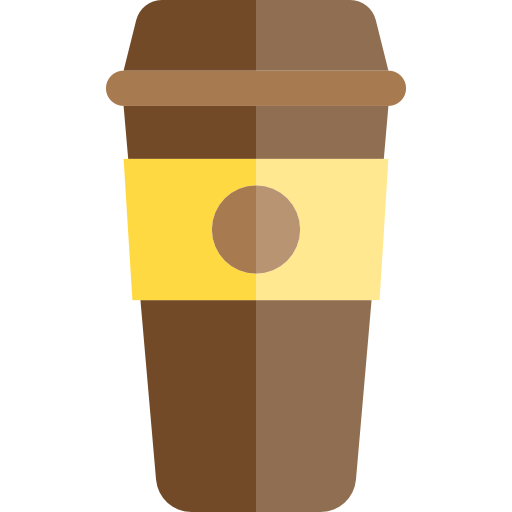 taza de café srip Flat icono