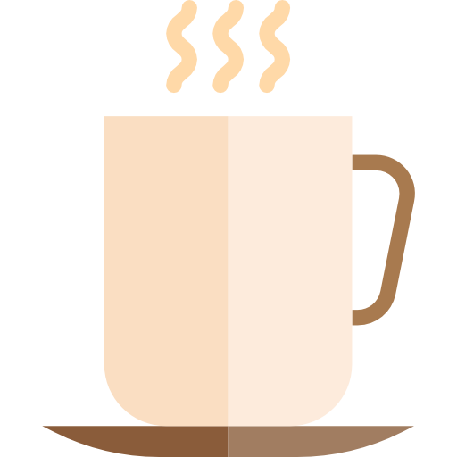 xícara de café srip Flat Ícone