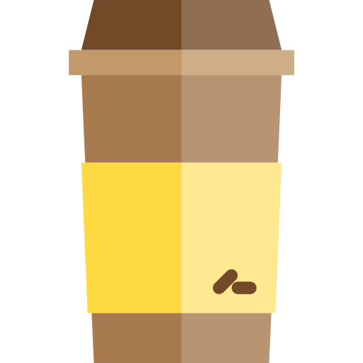 xícara de café srip Flat Ícone