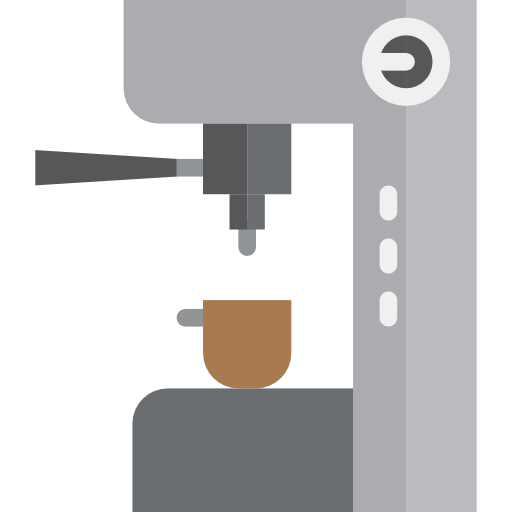 macchina per il caffè srip Flat icona