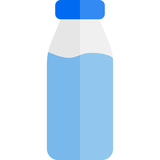 botella de leche srip Flat icono