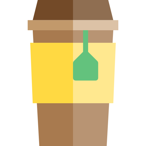 Paper cup srip Flat icon