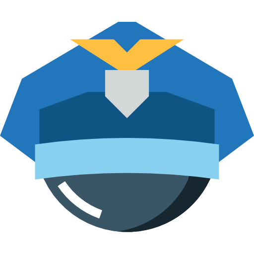 czapka policyjna PongsakornRed Flat ikona