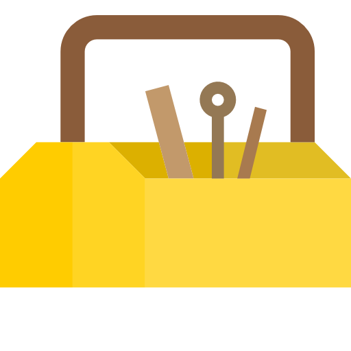 caja de herramientas srip Flat icono