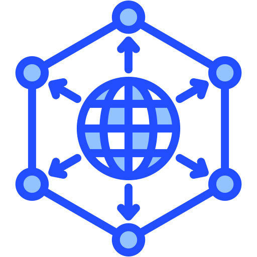 rede de distribuição Generic color lineal-color Ícone