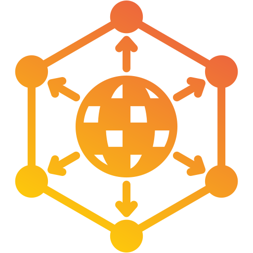 red de distribución Generic gradient fill icono