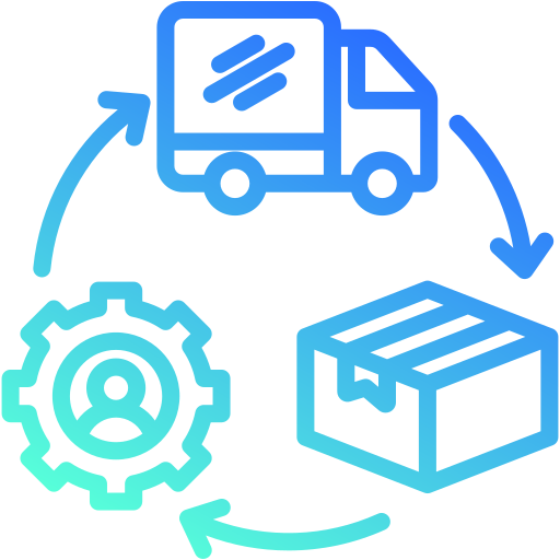 Supply chain management Generic gradient outline icon